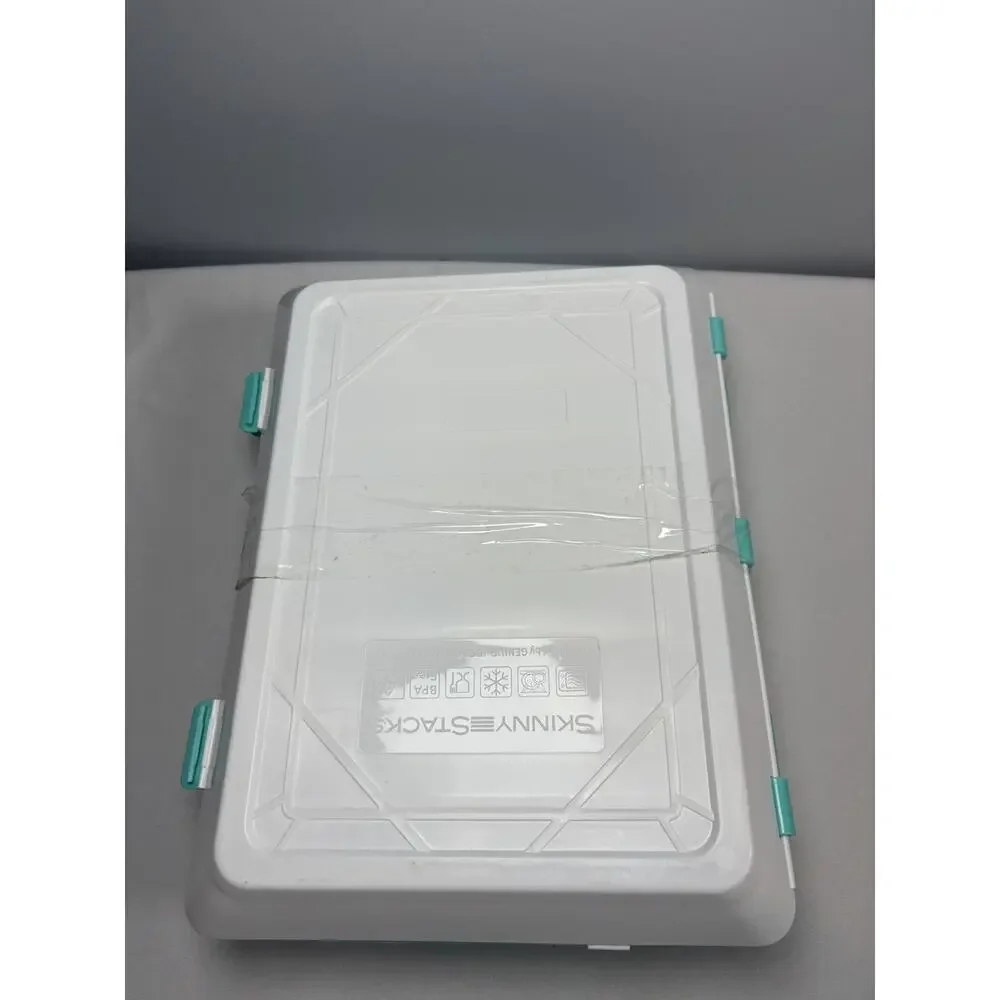 Set 6 Skinny Stacks XL BPA Free Fresh Food Storage Trays In New Condition